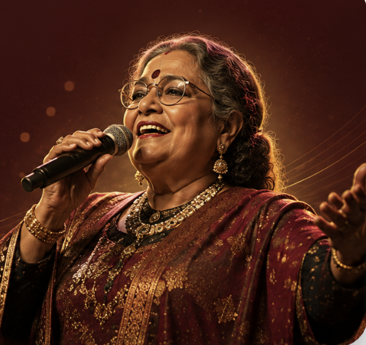 Usha Uthup performing live